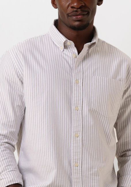 SELECTED HOMME Chemise décontracté SLHREGRICK-OX SHIRT LS en beige - large