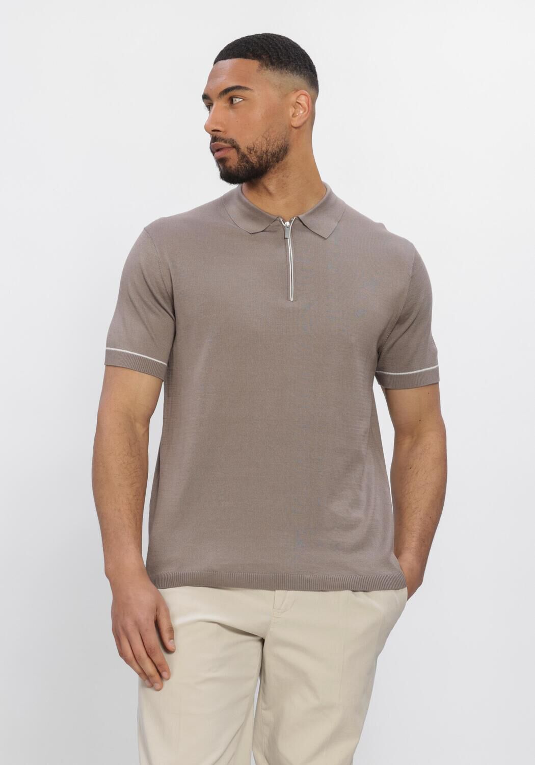 STEFANO LAURAN Polo POLO BASTIAN en taupe - large