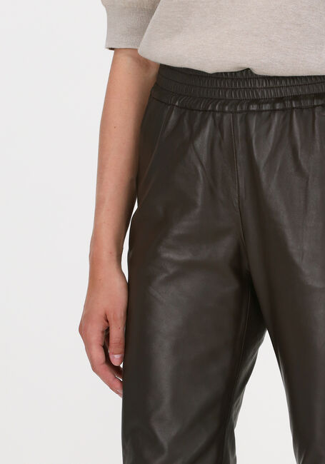 Bruine CO'COUTURE Pantalon SHILOH CROP LEATHER PANT - large