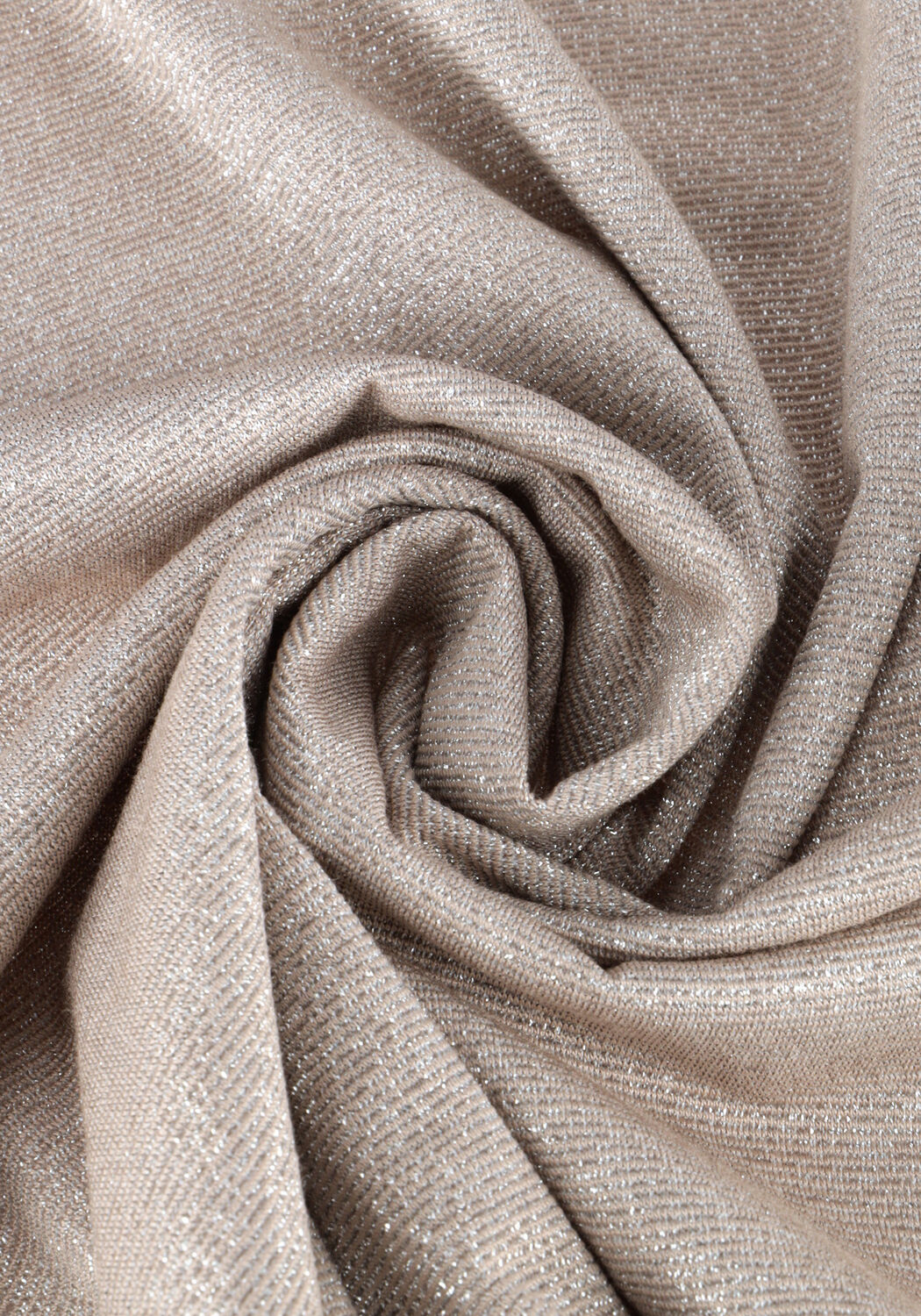 Beige SUMMUM T-shirt BOXY TOP SOFT LUREX JERSEY - large