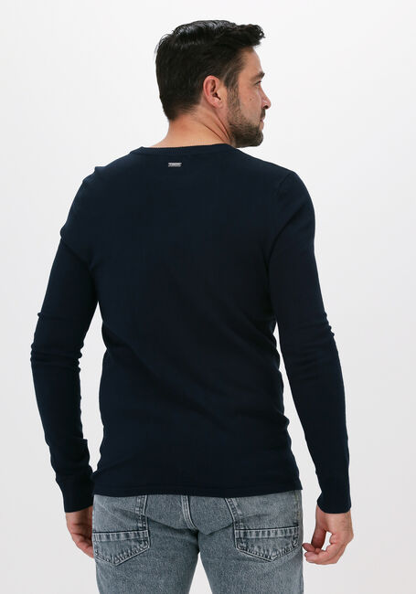 PUREWHITE Pull ESSENTIAL KNIT CREWNECK Bleu fonc&eacute; - large
