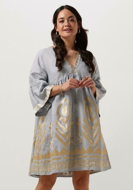 Lichtblauwe GREEK ARCHAIC KORI Mini jurk 230645 - large