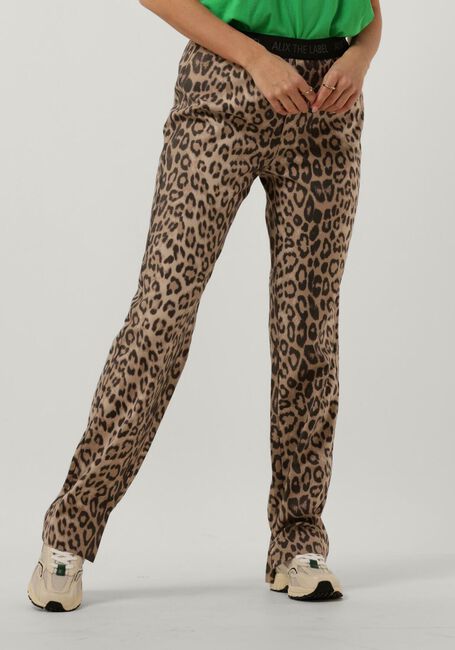 ALIX THE LABEL Pantalon LADIES WOVEN ANIMAL SUIT PANTS en marron - large