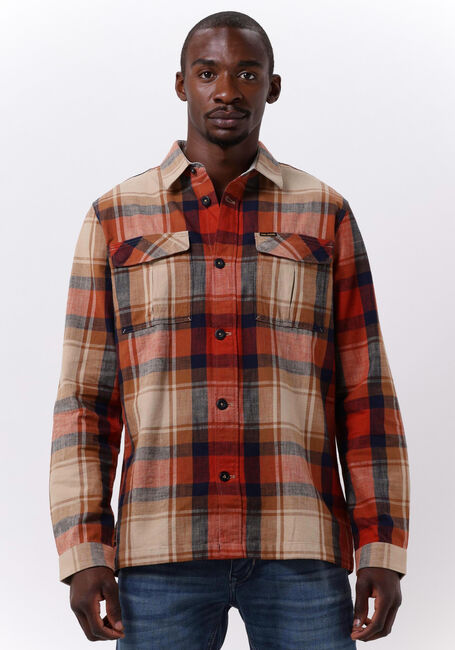 PME LEGEND Chemise décontracté LONG SLEEVE SHIRT CTN YD SLUB CHECK en marron - large