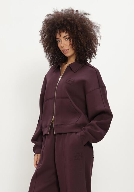 THE LOLA CLUB Pull LEYLA ZIP THROUGH Bordeaux - large