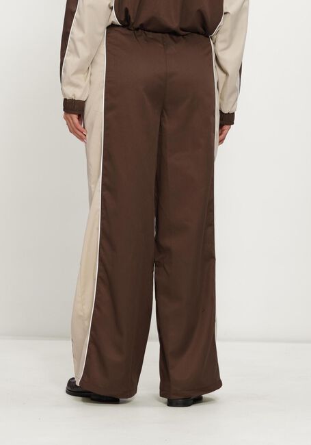 Bruine REFINED DEPARTMENT Wijde broek LADIES WOVEN SPORTY WIDE LEG PANTS BLAKIE - large
