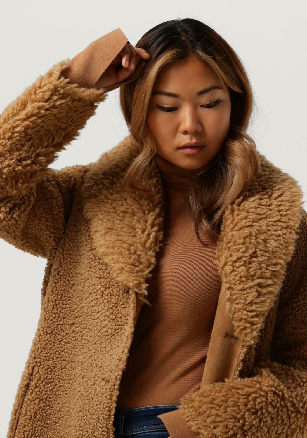 Manteau teddy marron new arrivals