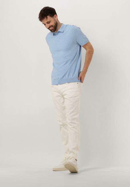 SELECTED MEN Polo SLHBERG SS KNIT POLO NOOS Bleu clair - large