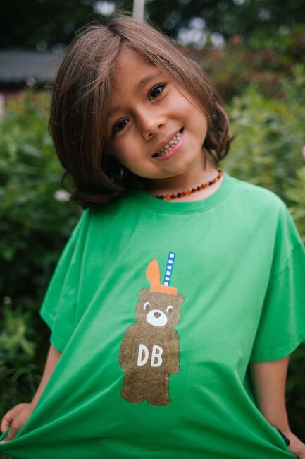 Groene DAILY BRAT T-shirt BARNEY BEAR T-SHIRT - large