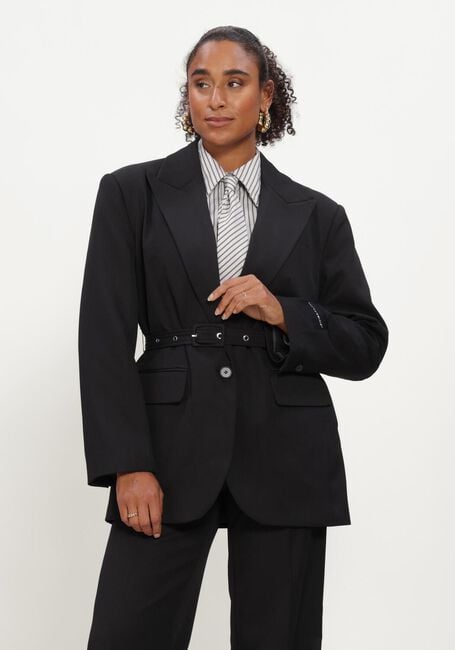 Zwarte HAUTE L'AMITI&Eacute; Blazer PREMIERE OVERSIZE BELT BLAZER - large