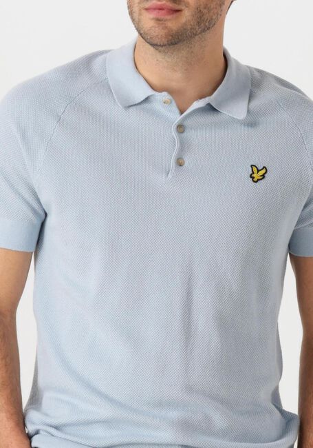 LYLE & SCOTT Polo LINEN BLEND KNITTED POLO Bleu clair - large
