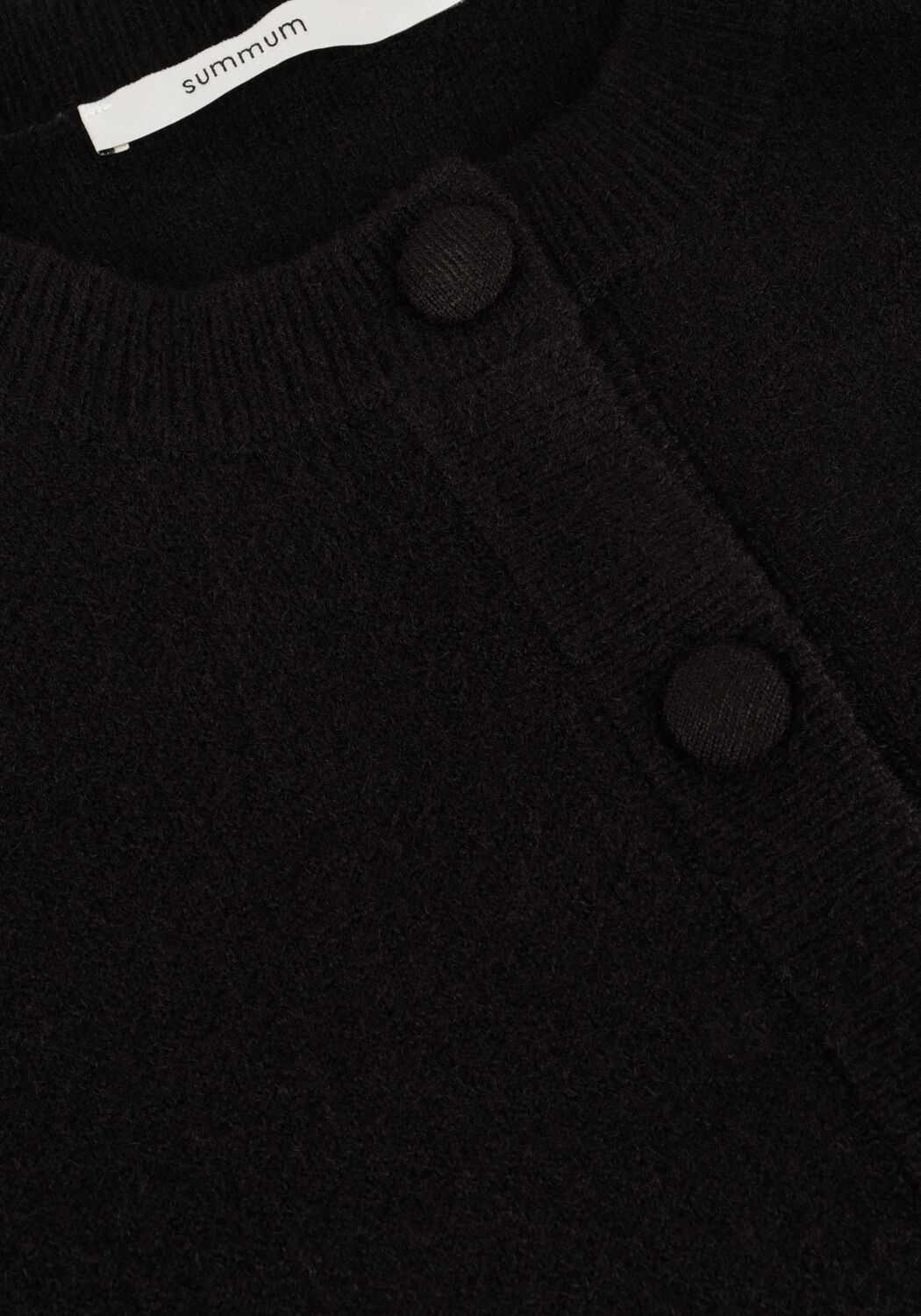 SUMMUM Gilet KNITTED CARDIGAN LEOPARD JACQUARD KNIT en noir - large