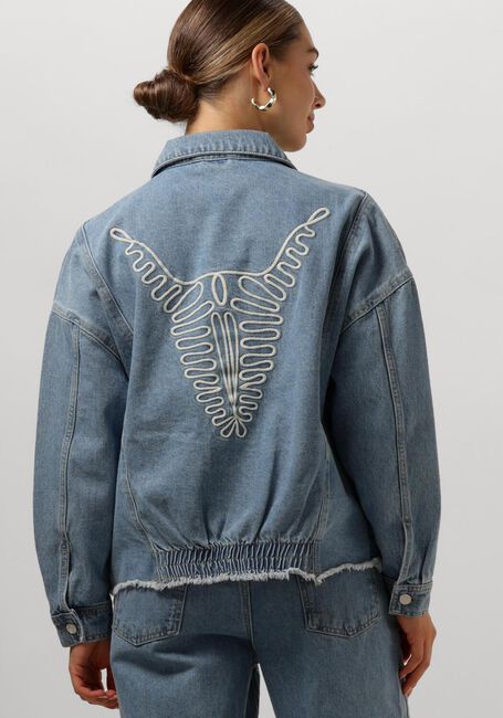 ALIX THE LABEL Veste en jean LADIES WOVEN DENIM JACKET Bleu clair - large