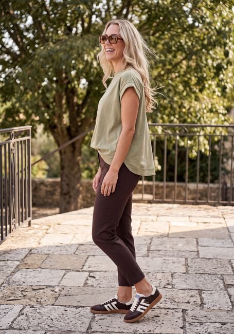 Bruine OBJECT Pantalon OBJLISA SLIM PANT NOOS - large