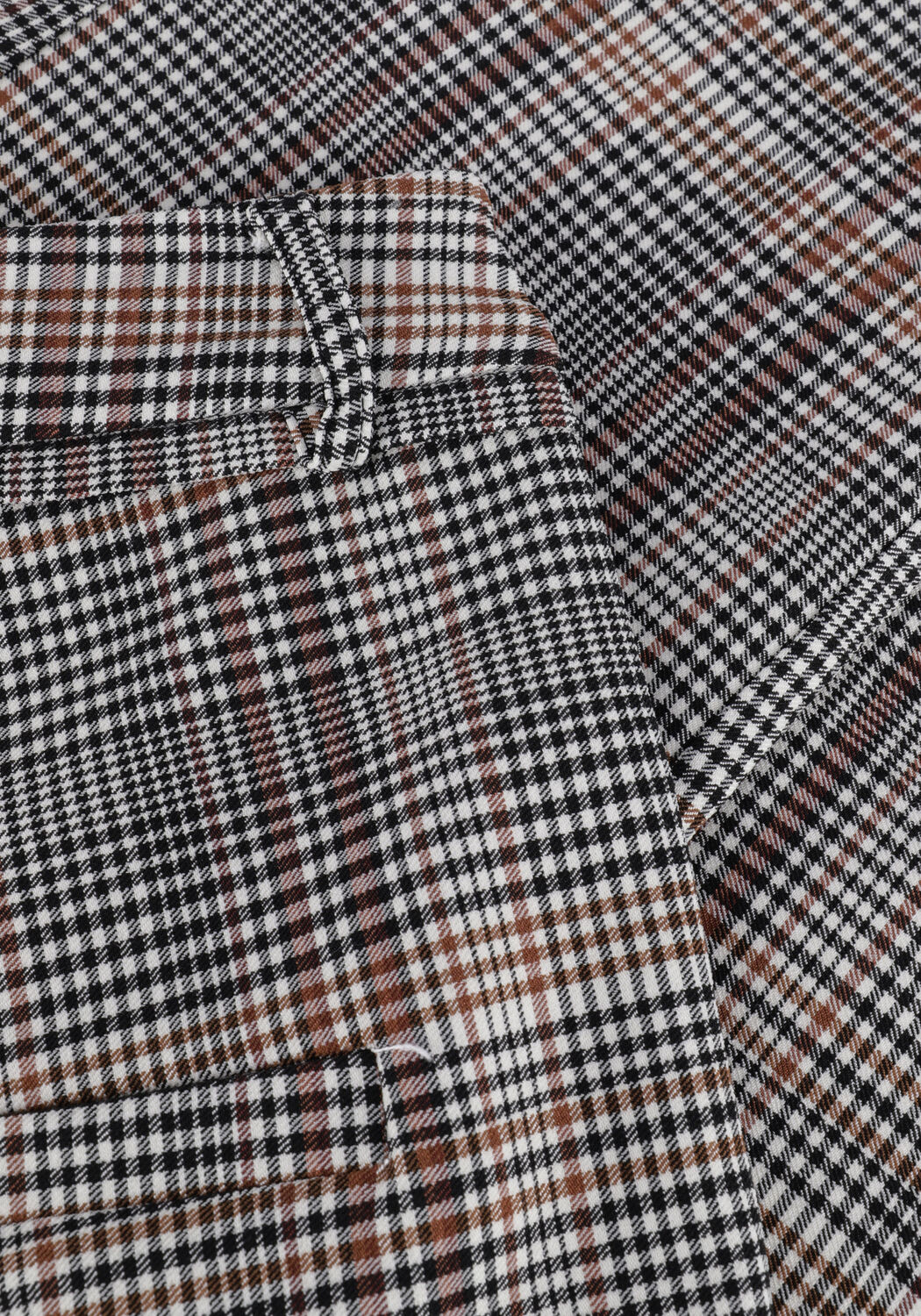 MINUS Pantalon &eacute;vas&eacute; CARMA CHECK FLARED PANTS en marron - large