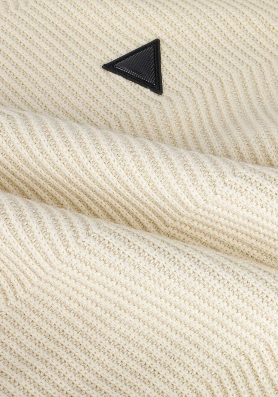 PUREWHITE Pull JAQUARD MOCKNECK WITH TRIANGLE BADGE ON CHEST Blanc - large