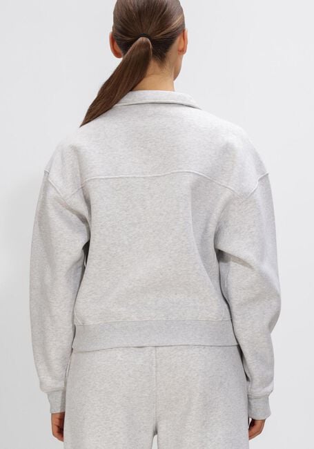 THE LOLA CLUB Pull JAYLA HALF ZIP SWEATER Gris clair - large