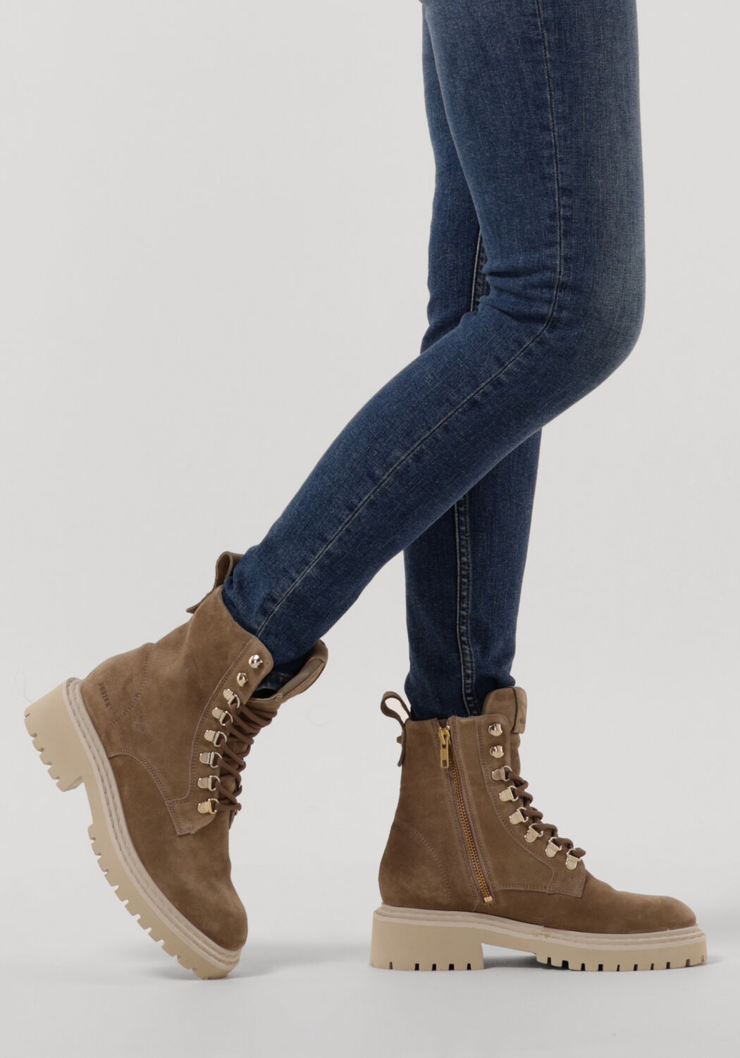 NUBIKK Bottines &agrave; lacets FRANKIE JUNE en taupe - large