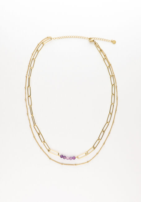 NOTRE-V Colliers KETTING DUBBEL CHAIN en violet - large