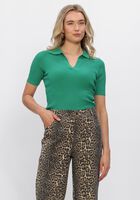 YDENCE Polo KNITTED TOP WIES en vert