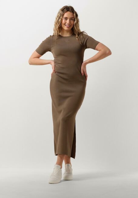 GESTUZ Robe midi BRIELLE en taupe - large