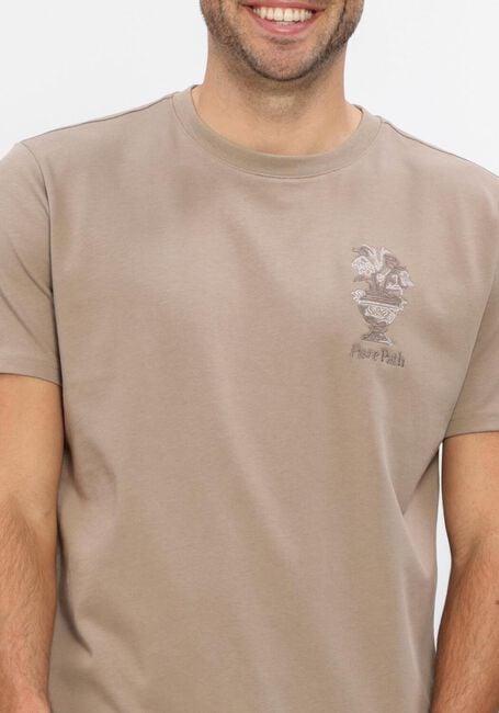PURE PATH T-shirt EMBROIDERED VASE T-SHIRT en beige - large