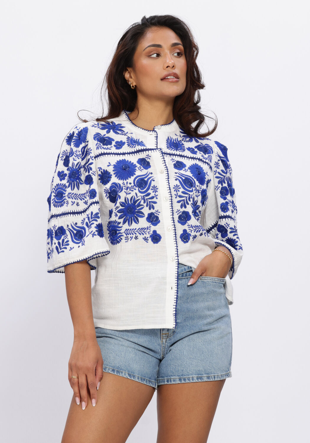 ANTIK BATIK MATIAS BLOUSE Blouses en blanc - large