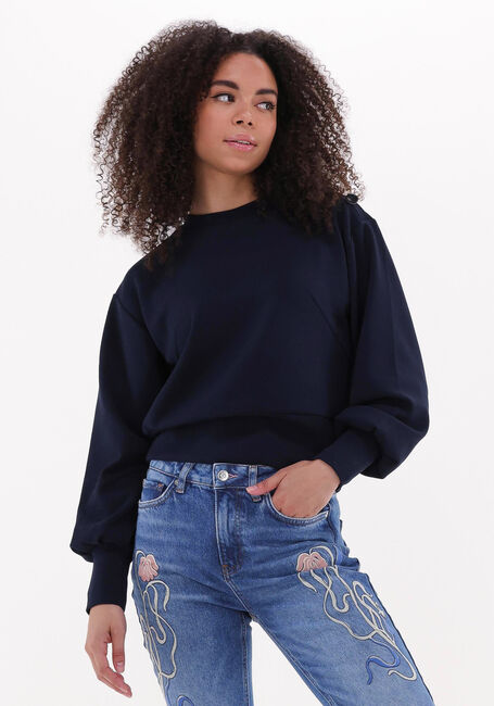 SCOTCH & SODA Chandail LOOSE FIT BUTTON SHOULDER CREWNECK Bleu foncé - large