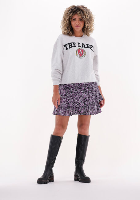 Paarse ALIX THE LABEL Minirok LADIES WOVEN ABSTRACT VISCOSE SKIRT - large