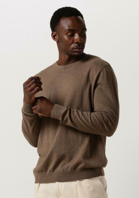 SELECTED HOMME Pull SLHBERG CREW NECK NOOS en marron - large