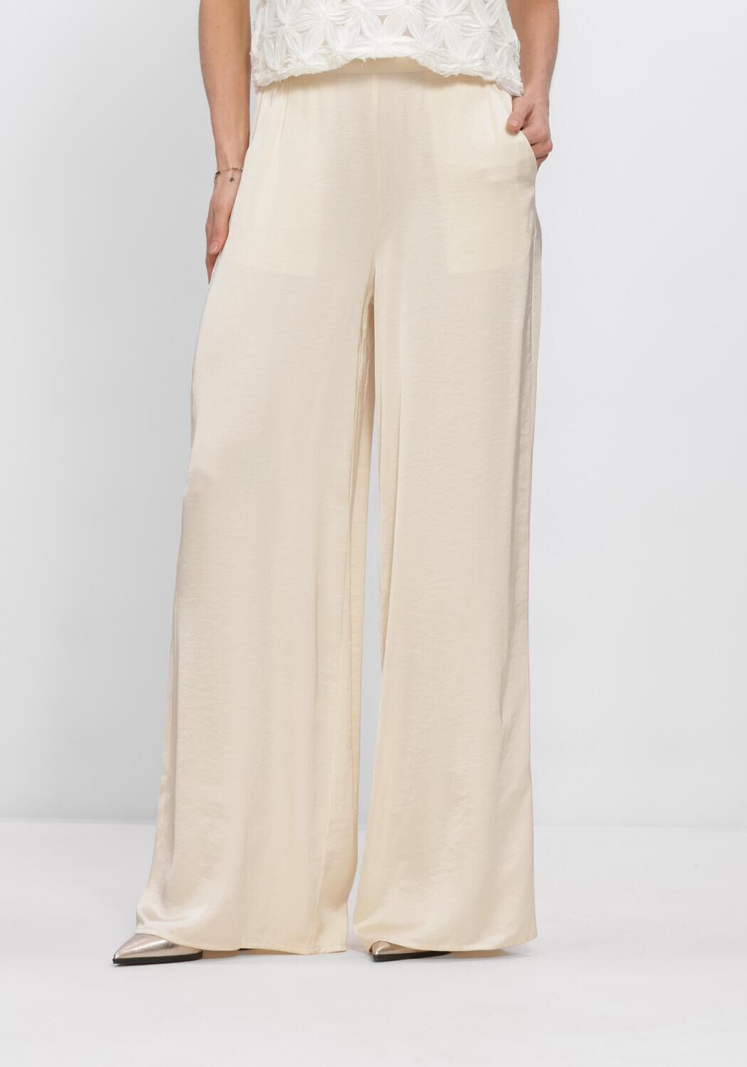 Gebroken wit FREEBIRD Broeken/jumpsuits WV-SATIN-AIR-26-1 - large