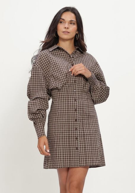 Bruine NOTRE-V Midi jurk NV-IRIS - large