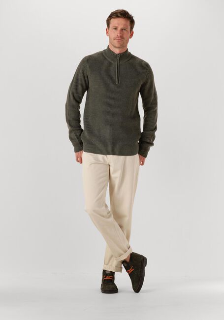 Donkergroene DSTREZZED Trui SKIPPER RIBKNIT - large