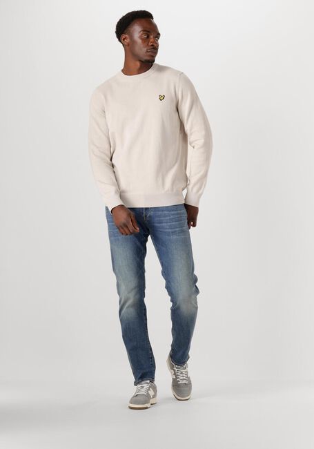LYLE & SCOTT Pull COTTON CREW NECK JUMPER en beige - large
