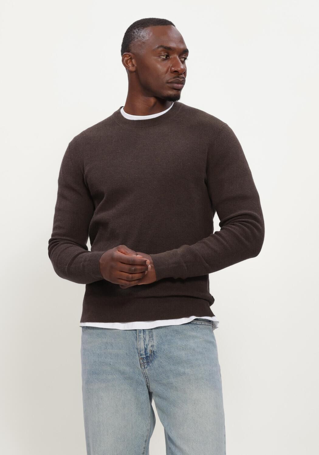 MATINIQUE Pull MALAGOON en marron - large