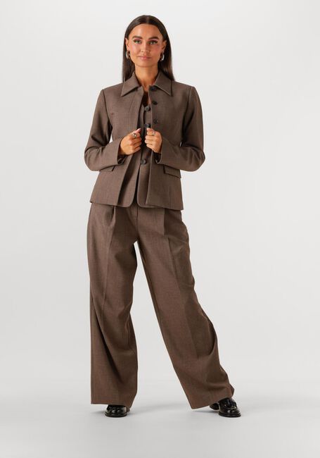 MSCH COPENHAGEN Pantalon large MSCHROSINA MICHELLE HW PANTS en marron - large