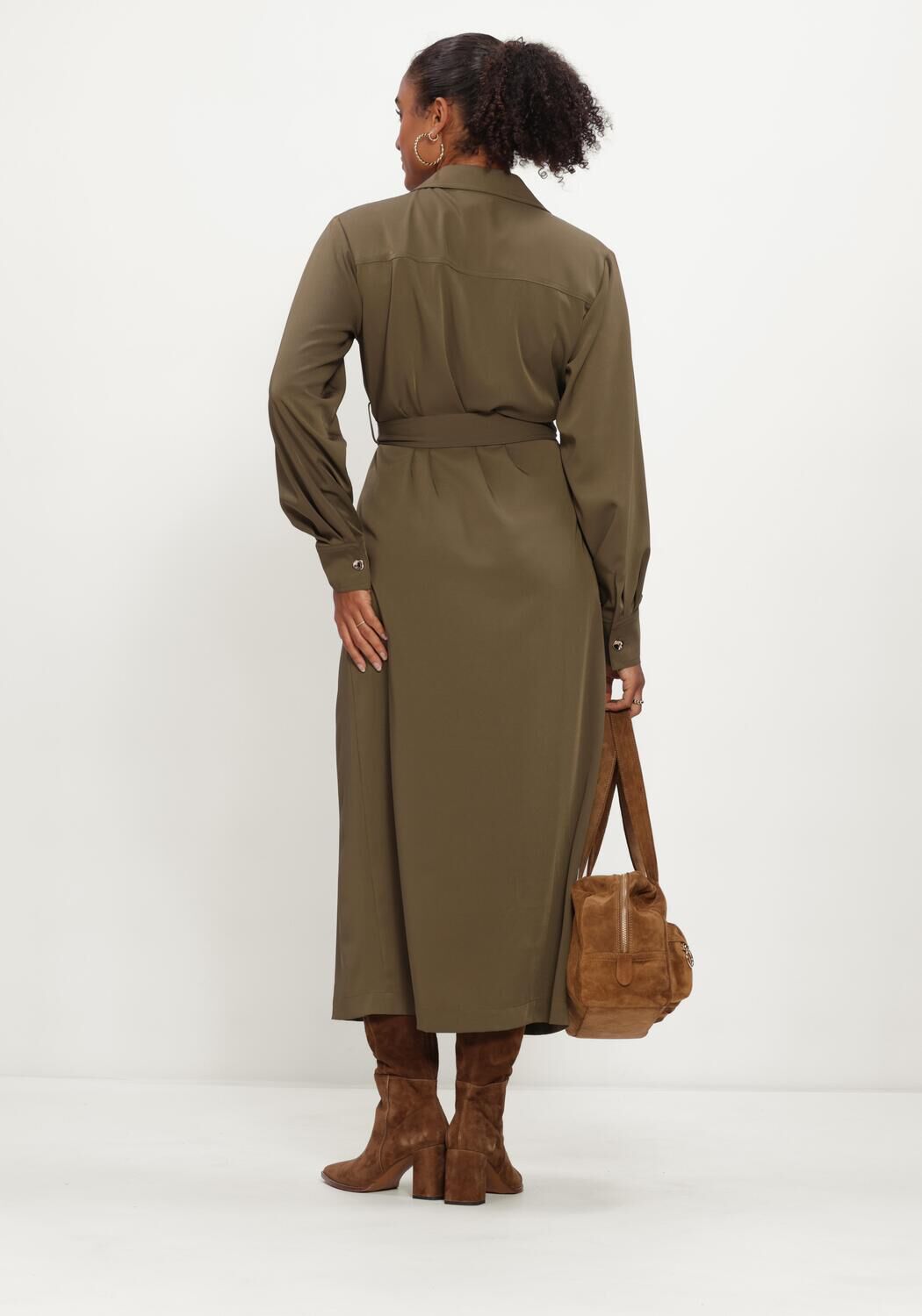 LINA LOCCHI Robe midi LL-BELINDA en vert - large