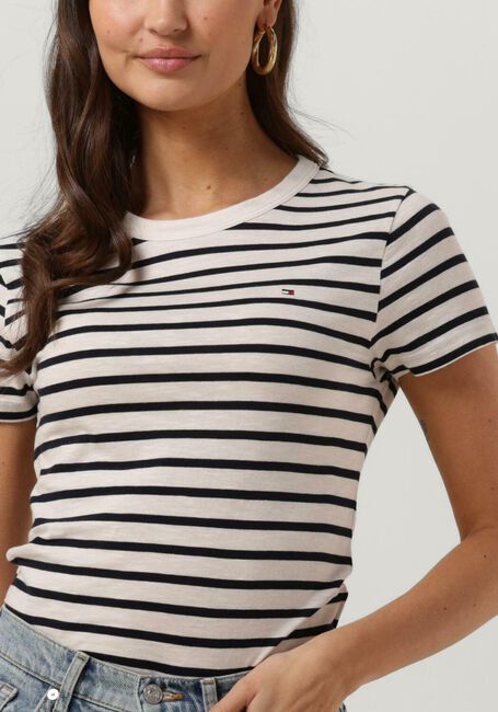 TOMMY HILFIGER T-shirt 1985 SLIM SLUB C-NK SS en blanc - large