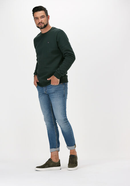 Donkergroene ANERKJENDT Sweater AKALLEN ORGANIC CREW - large