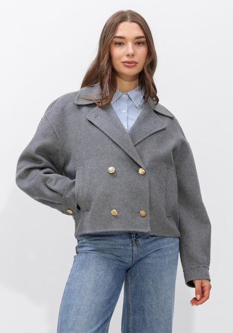 TOMMY HILFIGER Jack DF WOOL GOLD BUTTON PEACOAT en gris - large