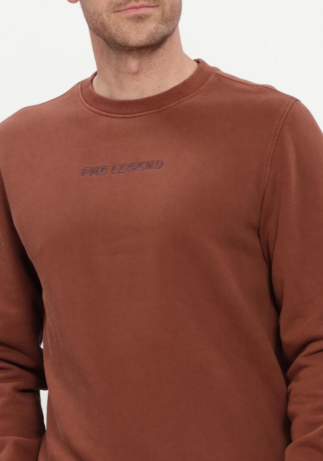 Bruine PME LEGEND Sweater CREWNECK SEMI BRUSHED - large