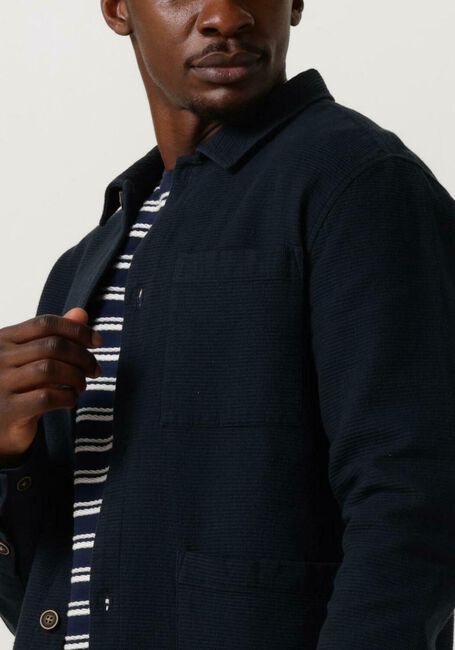 ANERKJENDT Surchemise AKOSCAR STRUCTURE OVERSHIRT Bleu foncé - large