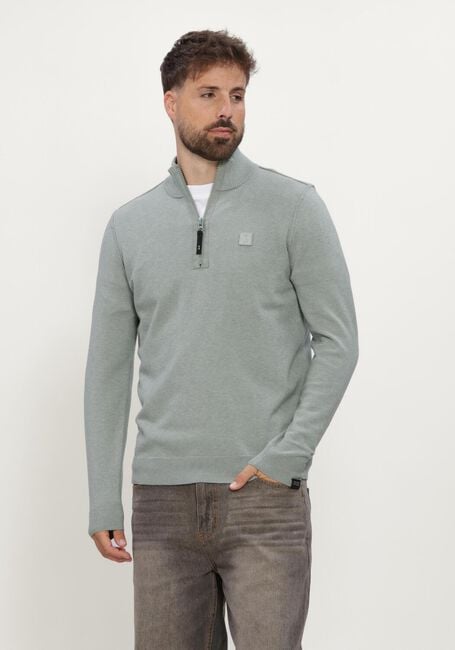 Groene BUTCHER OF BLUE Trui CLIFDEN HALFZIP - large