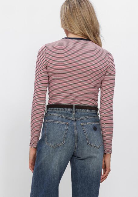 TOMMY JEANS Haut TJW SLIM ESSENTIAL RIB LS en rouge - large