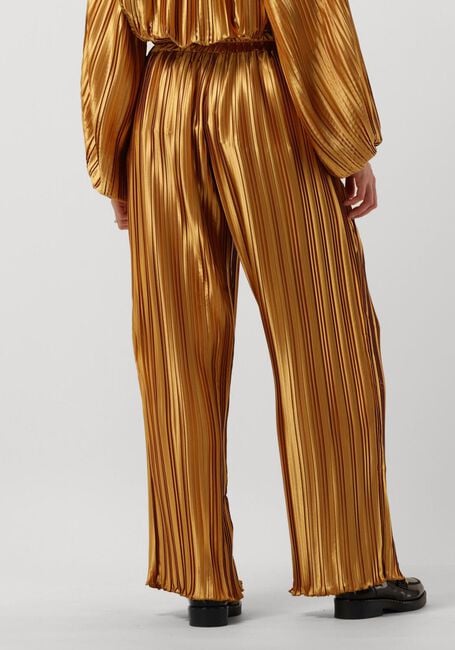 AMAYA AMSTERDAM Pantalon large ABBY PLISSE PANTS en or - large