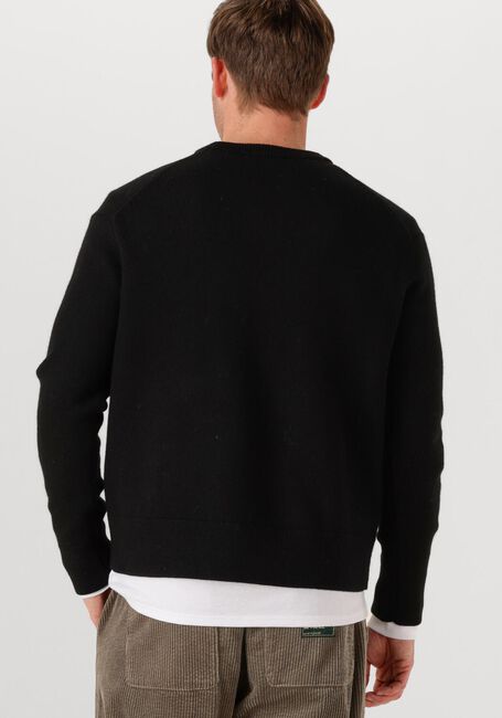 Zwarte SELECTED MEN Trui SLHARNE LS KNIT RELAXED WOOL CREW NECK - large