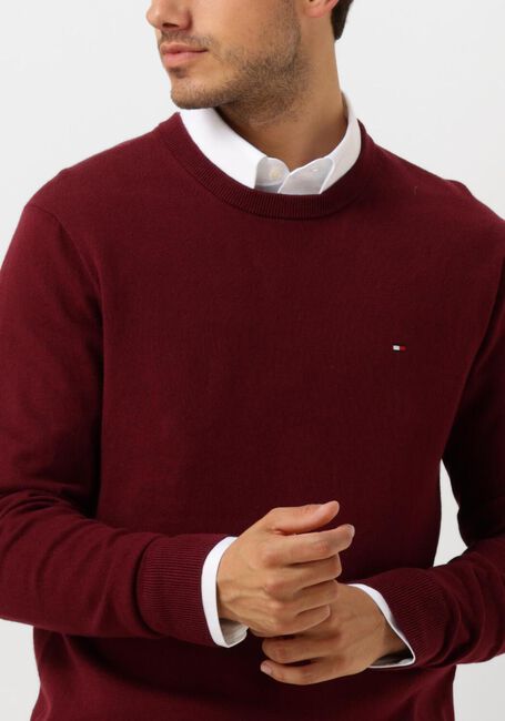 Bordeaux TOMMY HILFIGER Trui PIMA ORG CTN CASHMERE CREW NECK - large