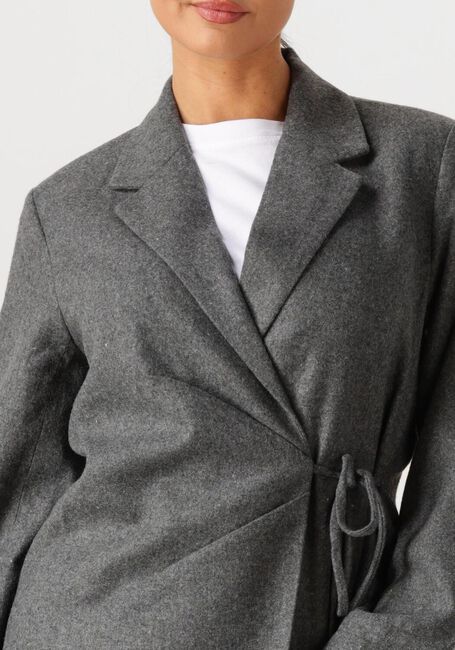 Grijze SECOND FEMALE Blazer MILEA WRAP SHIRT - large