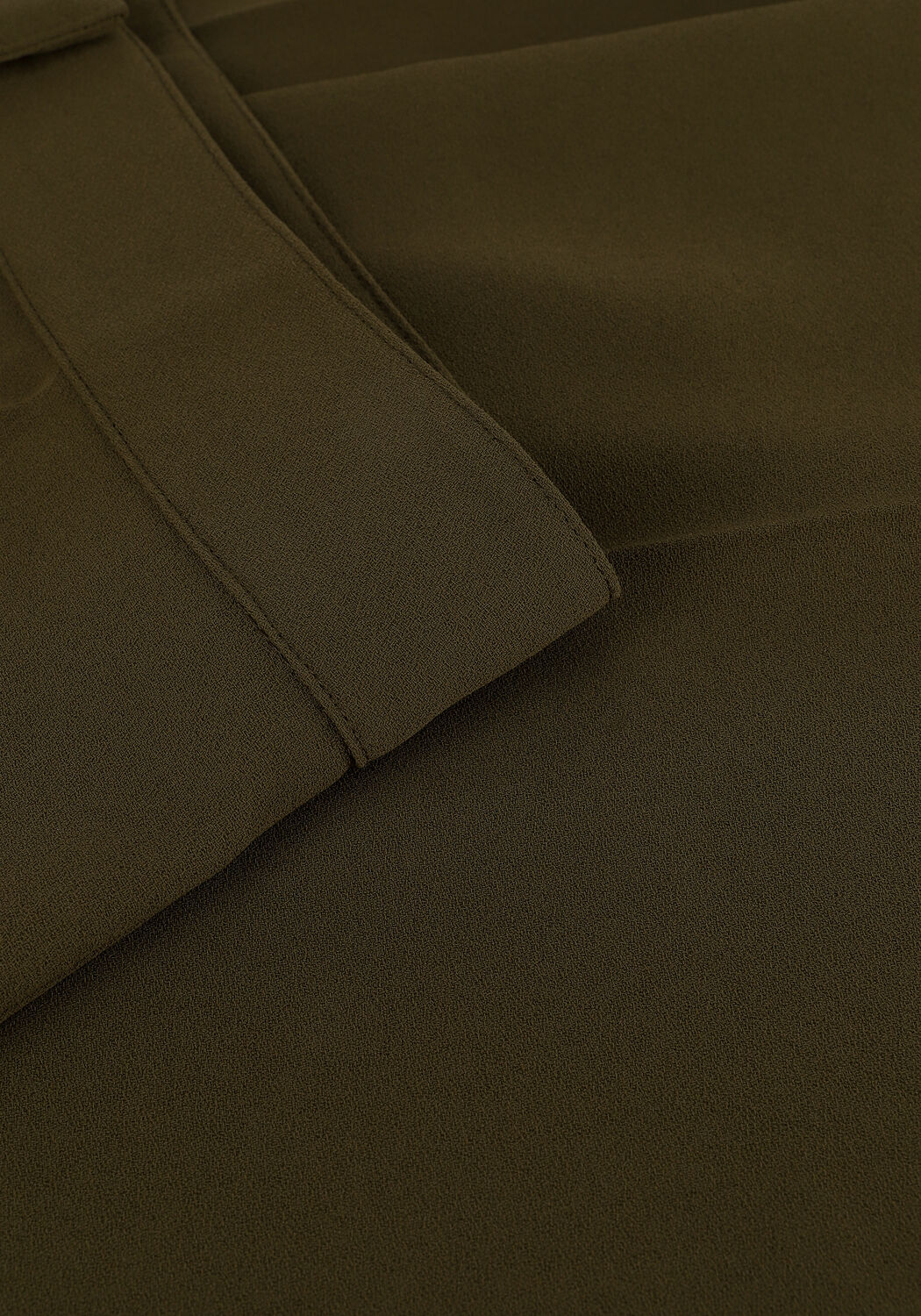 Groene NOTES DU NORD Wijde broek OLIANA PANTS DARK OLIVE - large