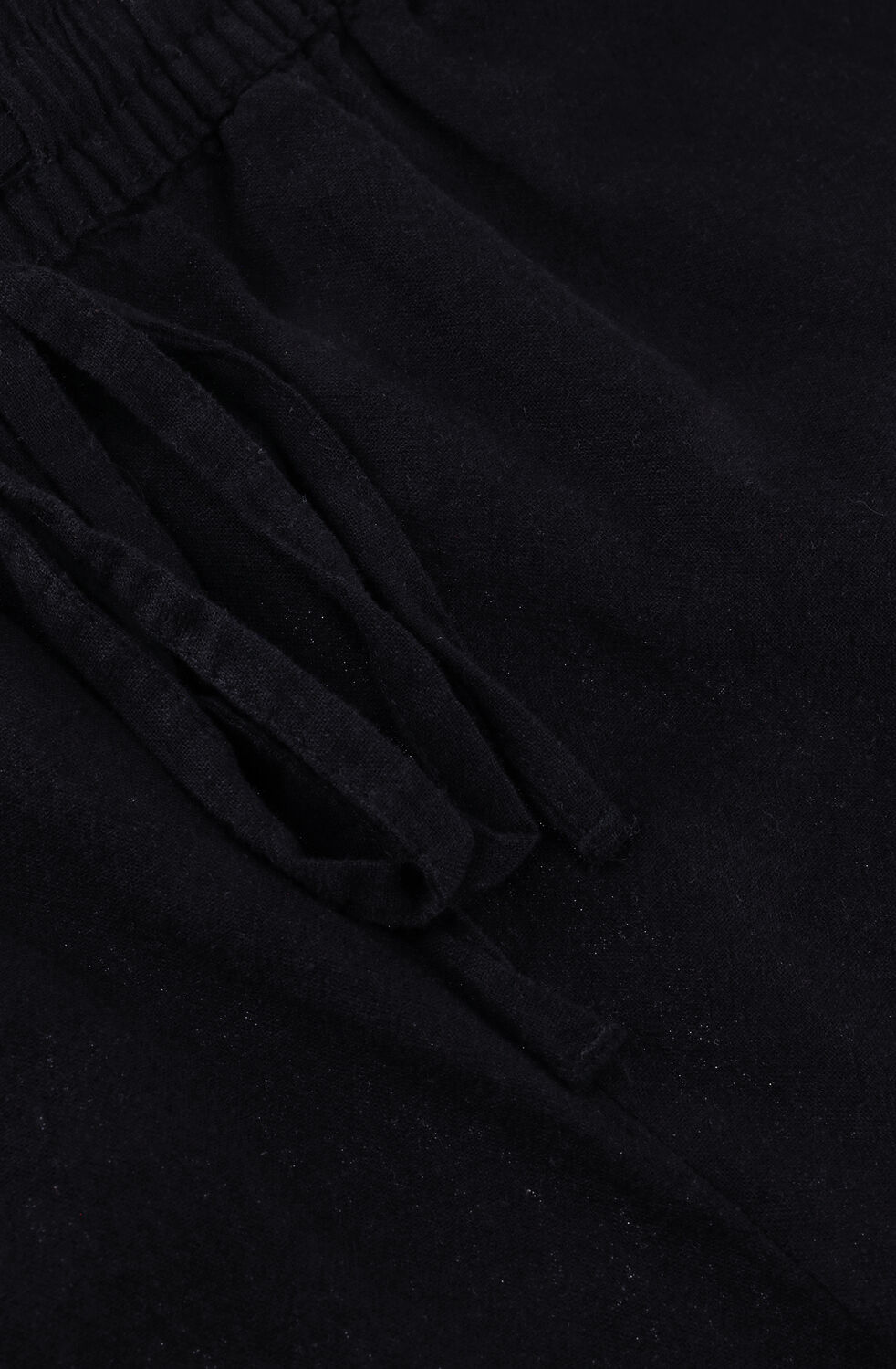 SELECTED WOMEN Pantalon courte SLFLUISA-LINNIE LINEN BLEND SHORT en noir - large